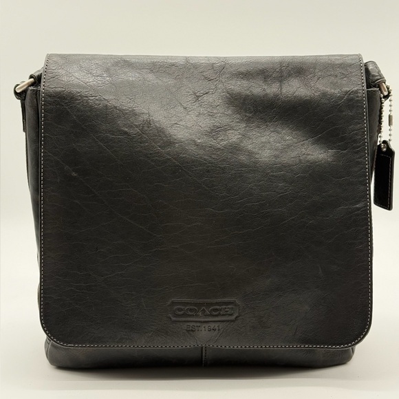 COACH HERITAGE LEATHER MESSENGER BAG